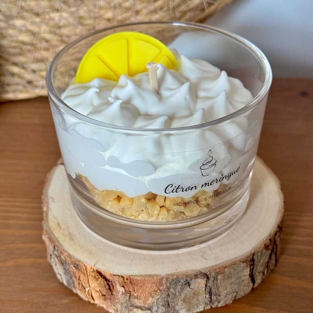 Bougie artisanale citron meringué